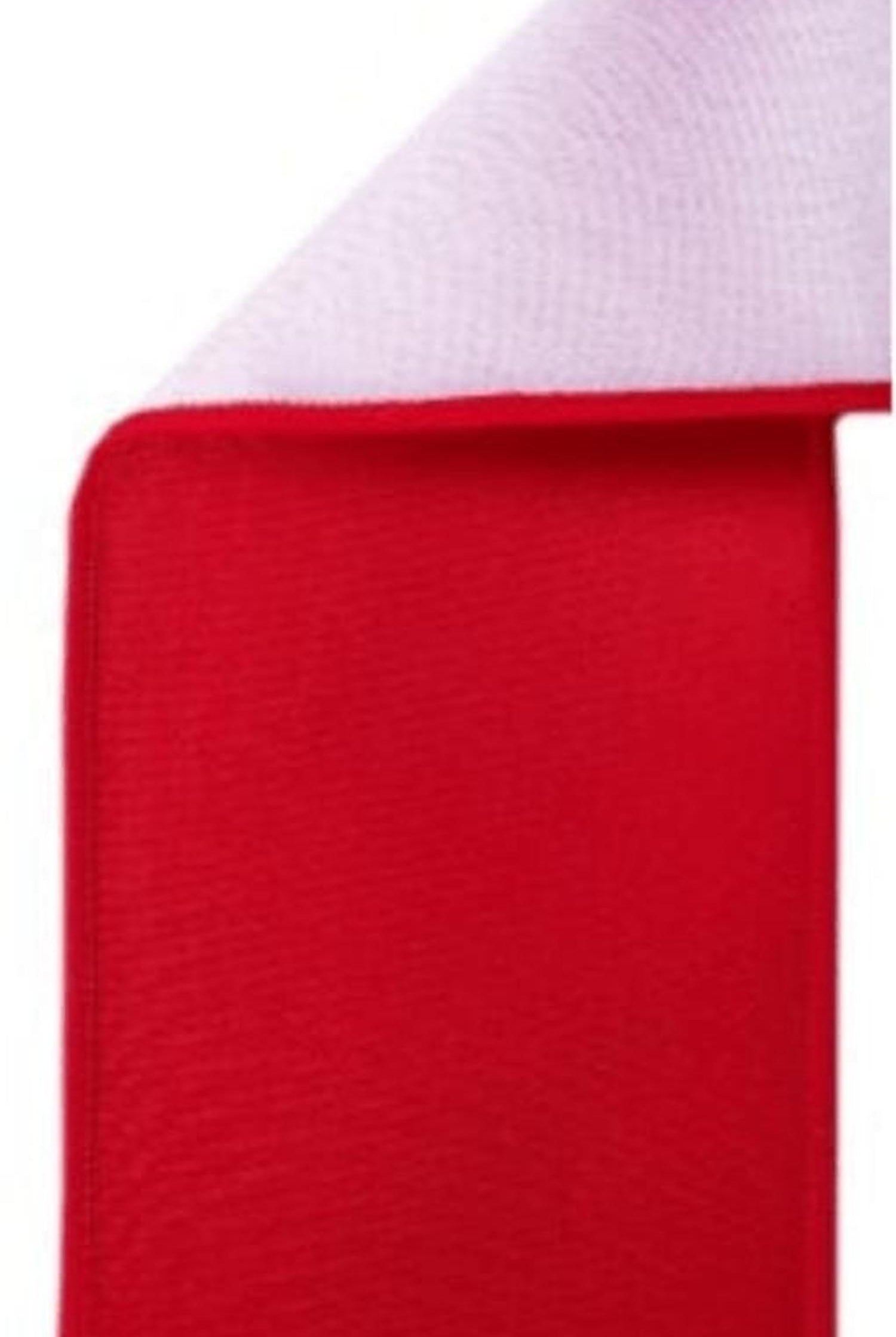 4in Satin Fused Ribbon: Red/White (10 Yards)