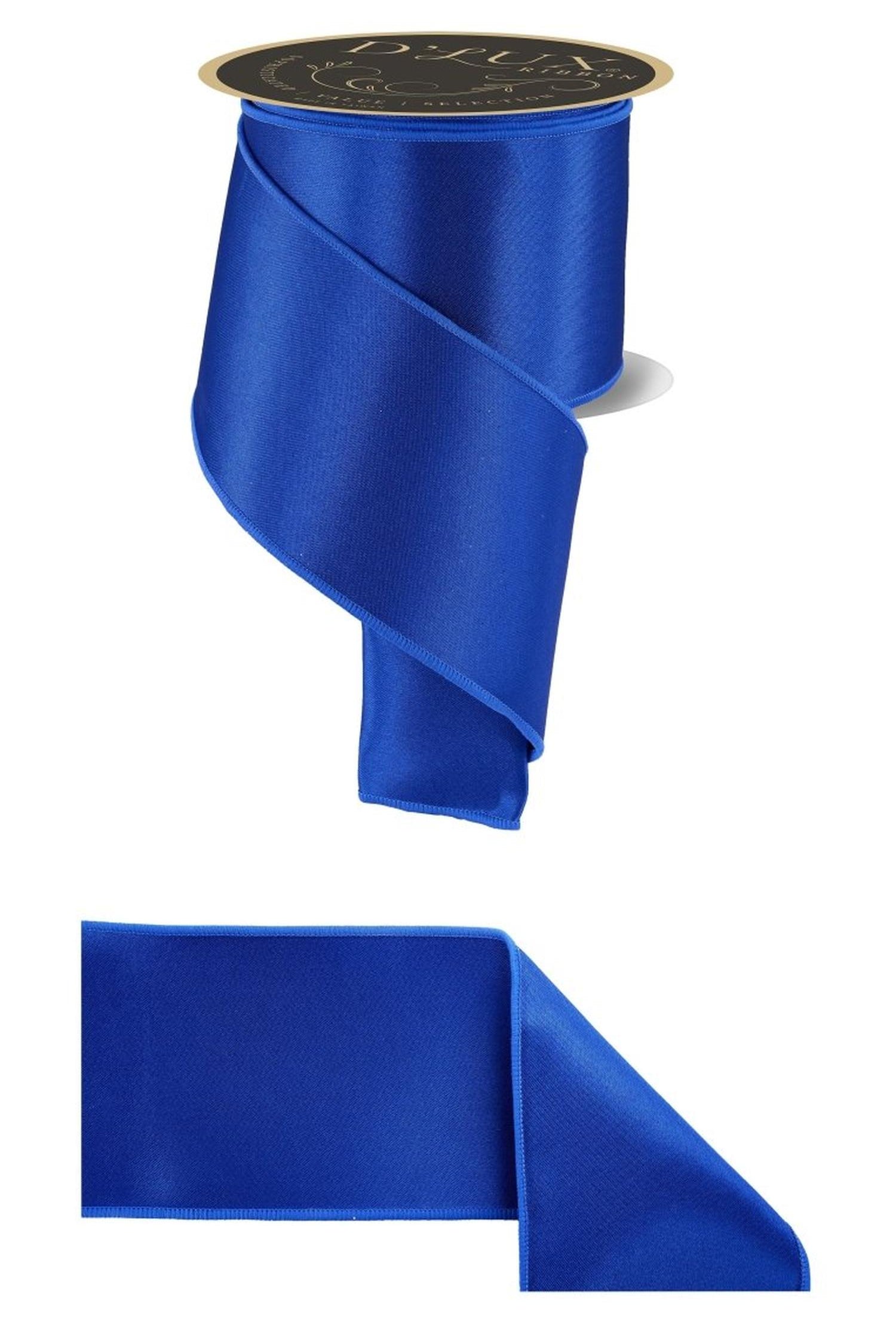 4in Satin Fused Ribbon: Royal Blue (10 Yards)