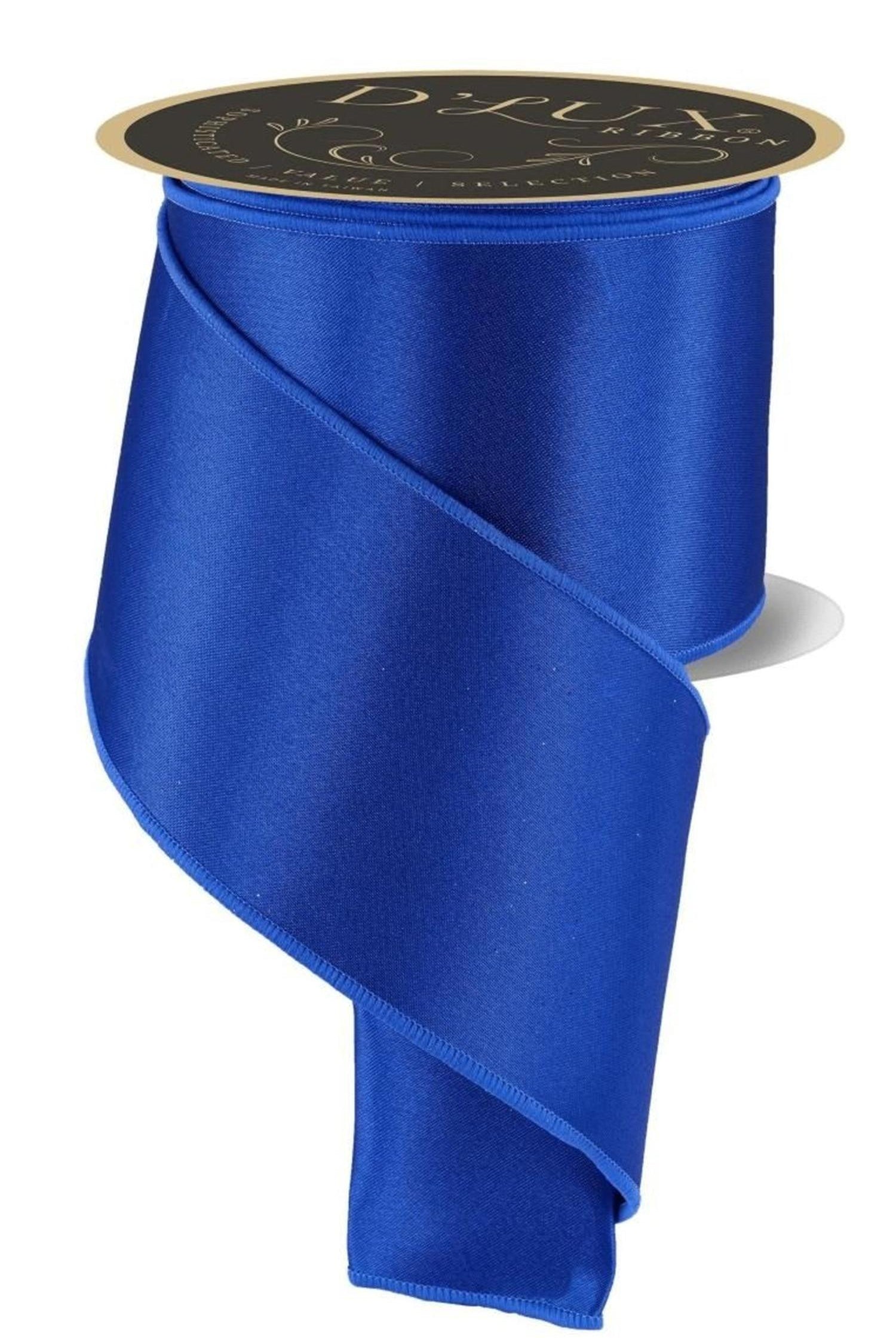 4in Satin Fused Ribbon: Royal Blue (10 Yards)