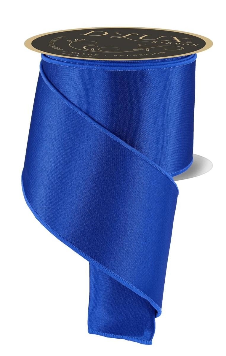 Shop For 4in Satin Fused Ribbon: Royal Blue (10 Yards)