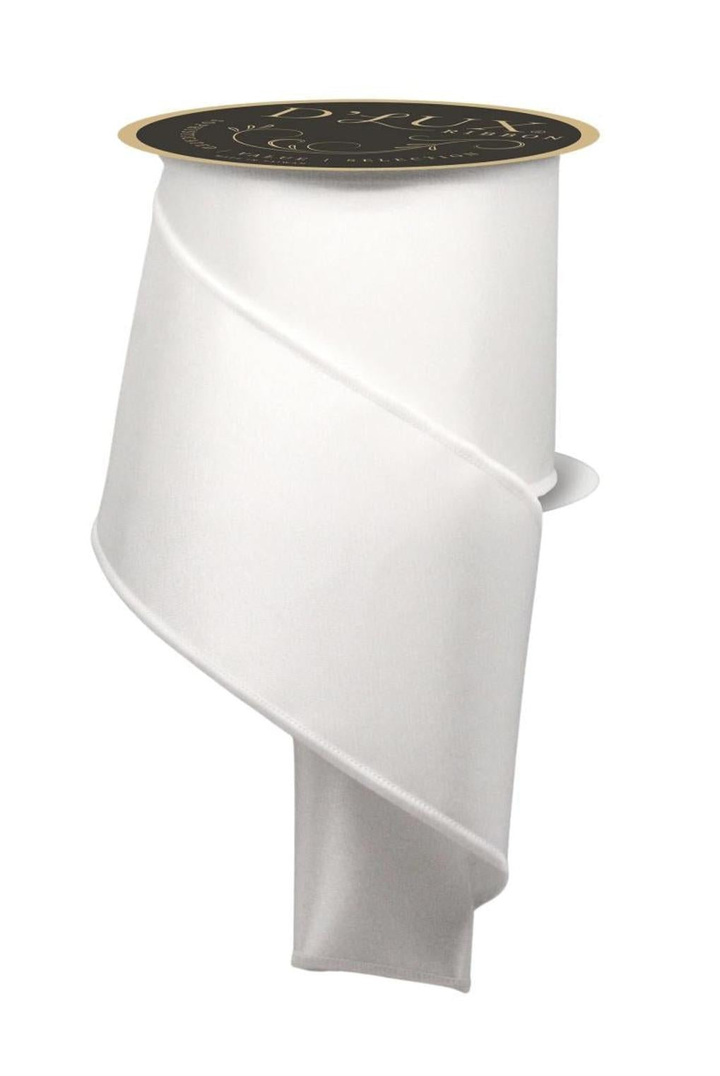 Shop For 4in Satin Fused Ribbon: White (10 Yards)