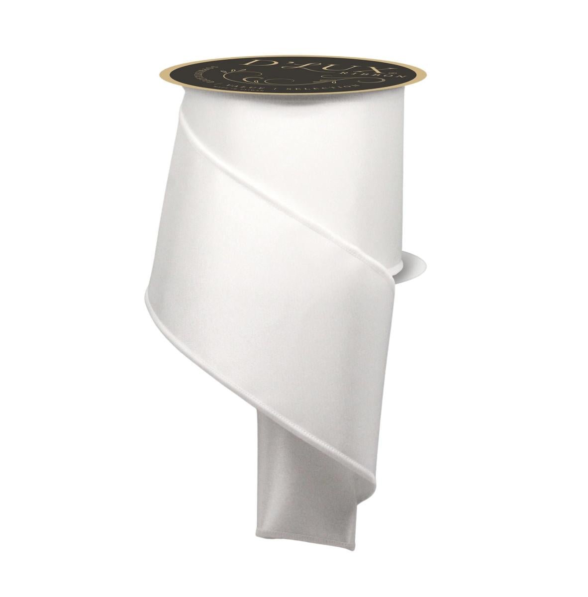 Shop For 4in Satin Fused Ribbon: White (10 Yards)