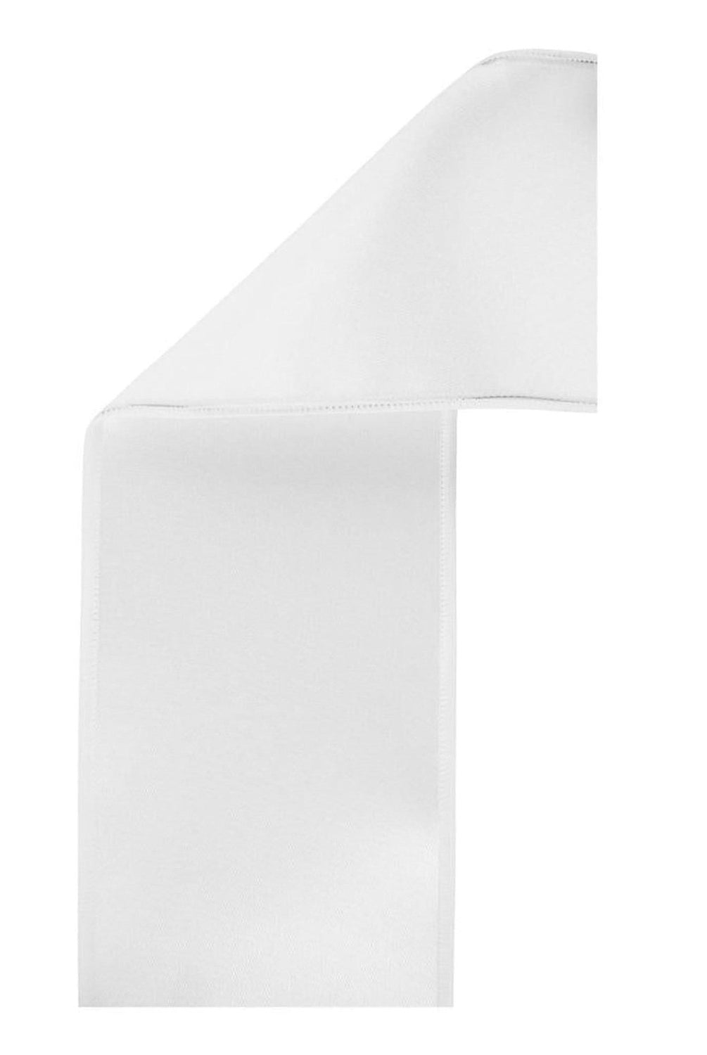 4in Satin Fused Ribbon: White (10 Yards)