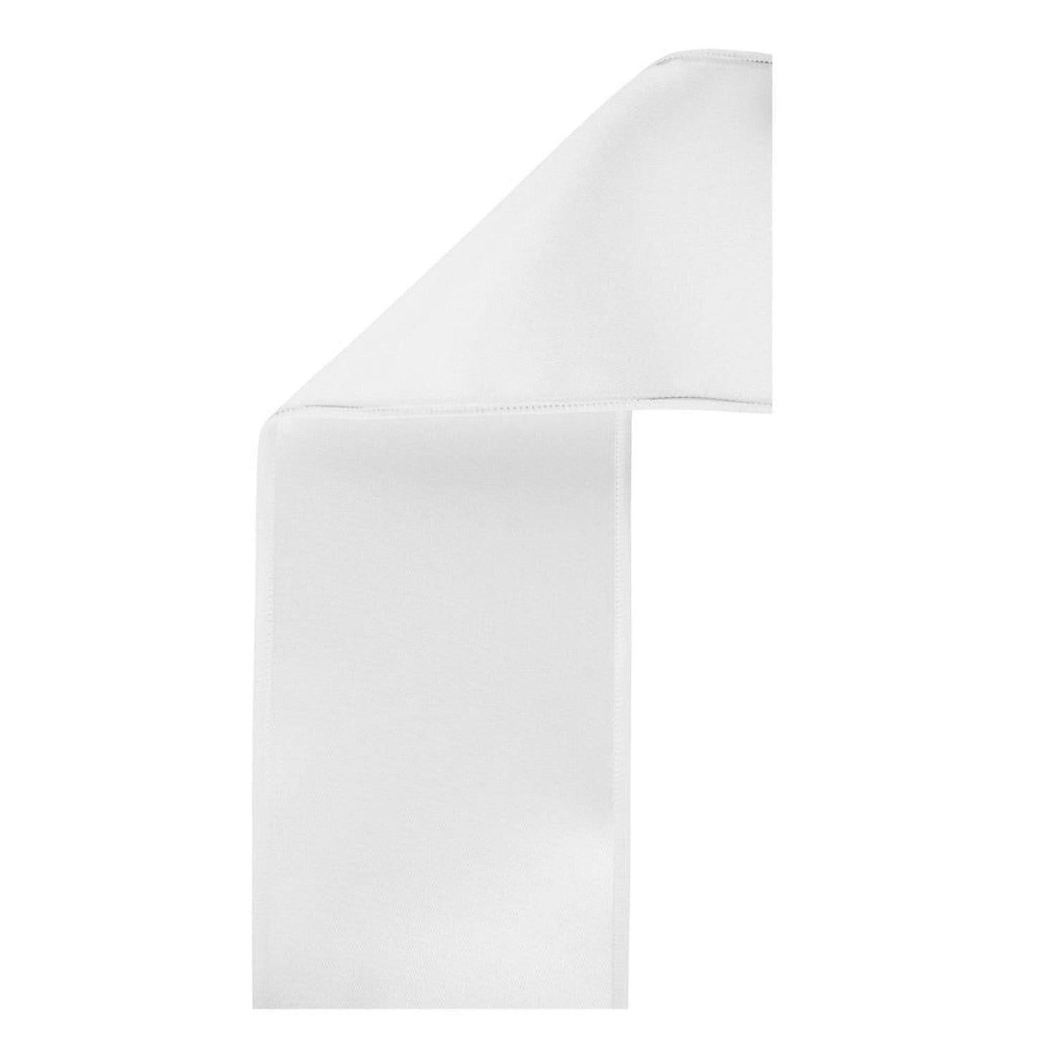 4in Satin Fused Ribbon: White (10 Yards)