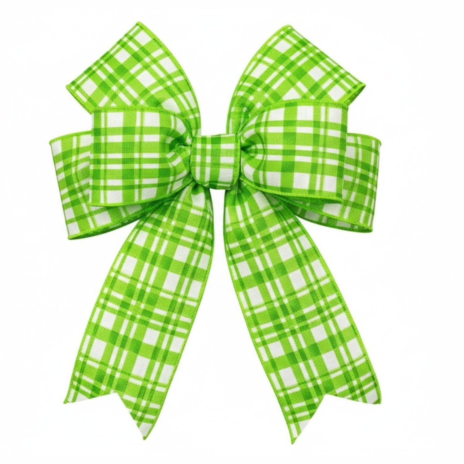 Shop For 4in Tuttola Watercolor Plaid Ribbon: Green (10 Yards)