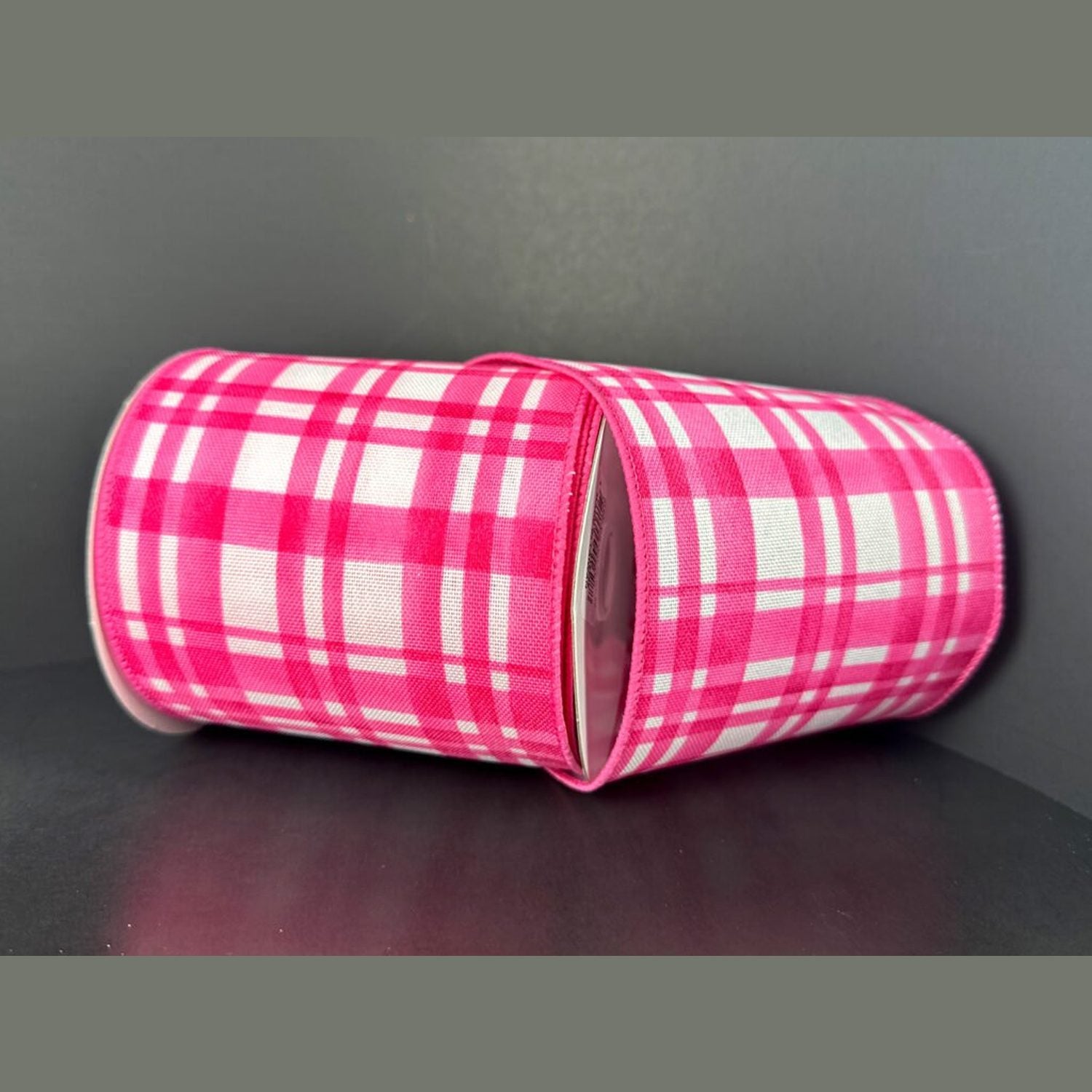 Shop For 4in Tuttola Watercolor Plaid Ribbon: Pink (10 Yards)