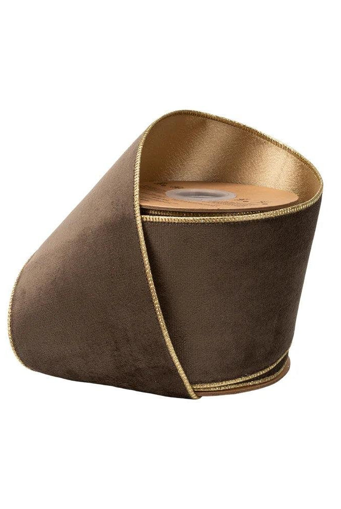 Shop For 4in Velvet Brown with Brown Shimmer Ribbon (10 Yards)
