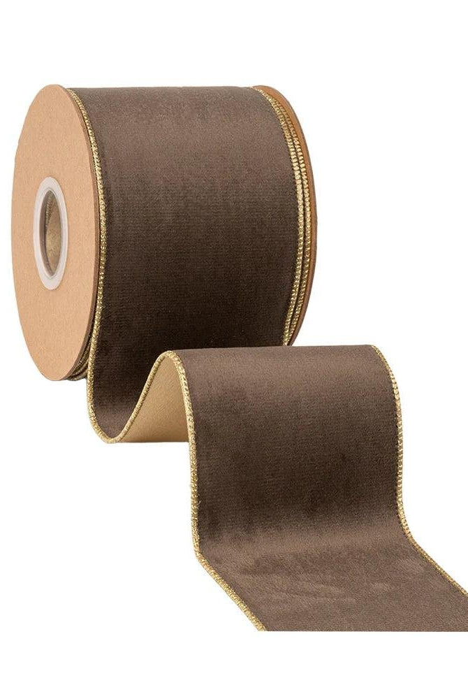 Shop For 4in Velvet Brown with Brown Shimmer Ribbon (10 Yards)