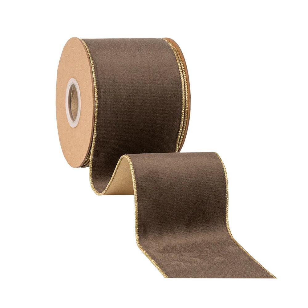 Shop For 4in Velvet Brown with Brown Shimmer Ribbon (10 Yards)