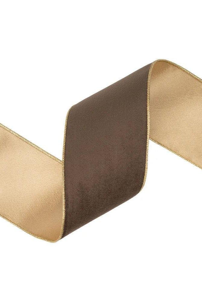 Shop For 4in Velvet Brown with Brown Shimmer Ribbon (10 Yards)