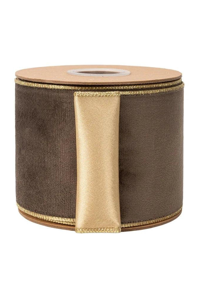 Shop For 4in Velvet Brown with Brown Shimmer Ribbon (10 Yards)