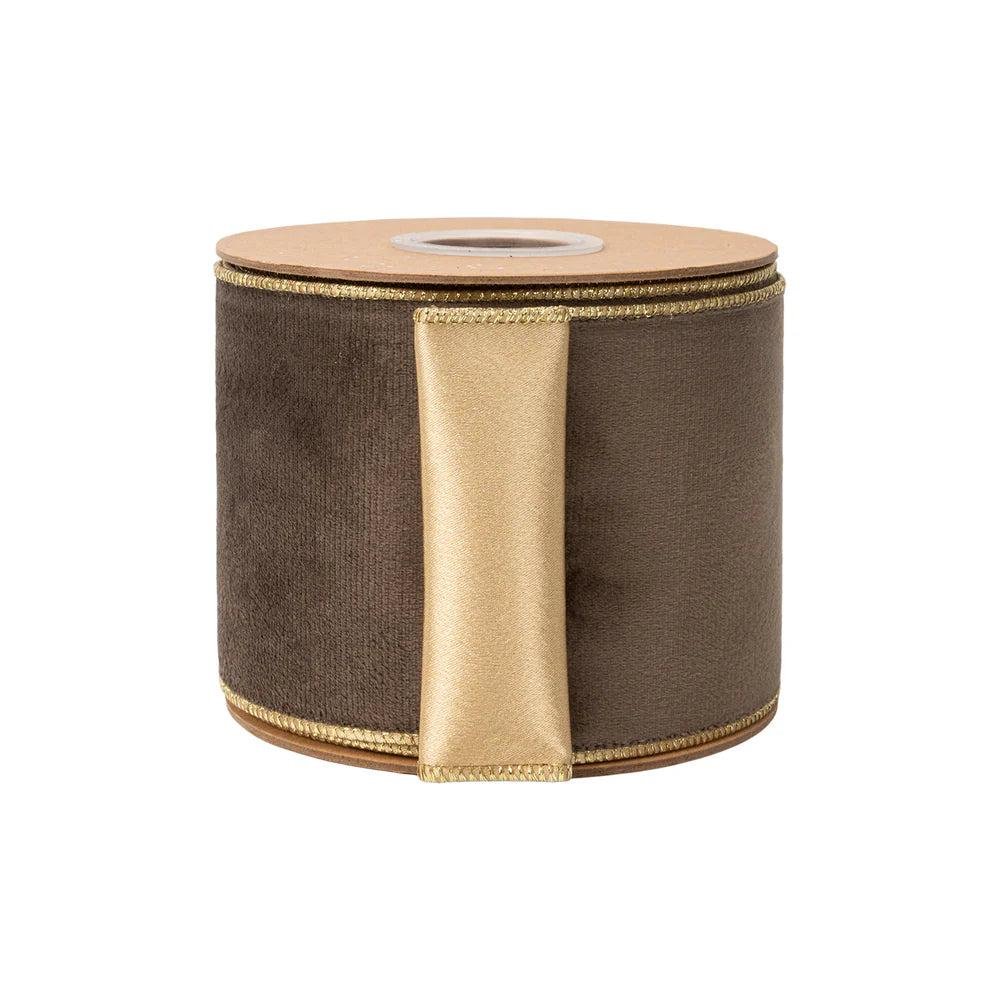 Shop For 4in Velvet Brown with Brown Shimmer Ribbon (10 Yards)