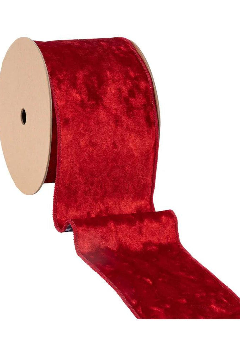 Shop For 4in Velvet Checked Back Ribbon: Red (10 Yards)