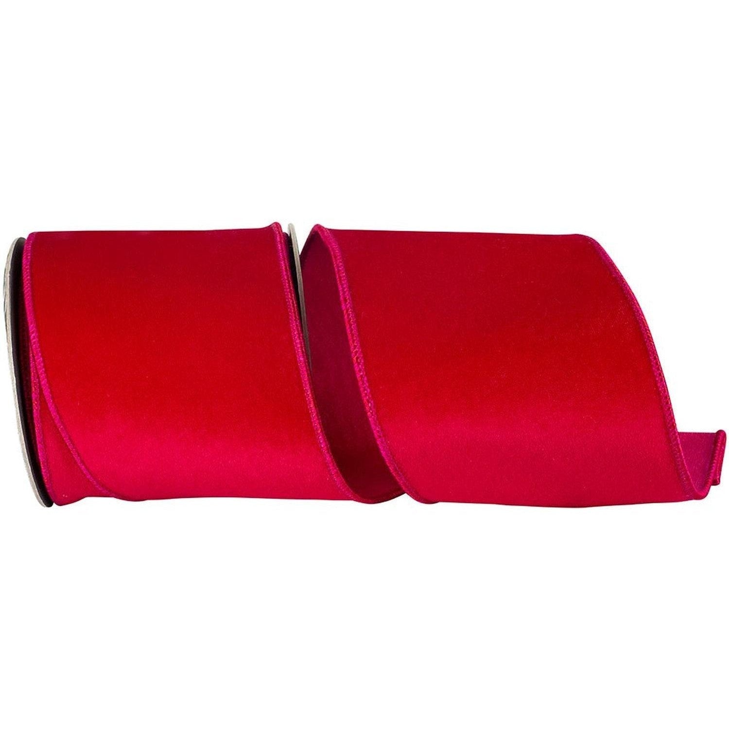 4in Velvet Deluxe Ribbon: Fuchsia (10 Yards)