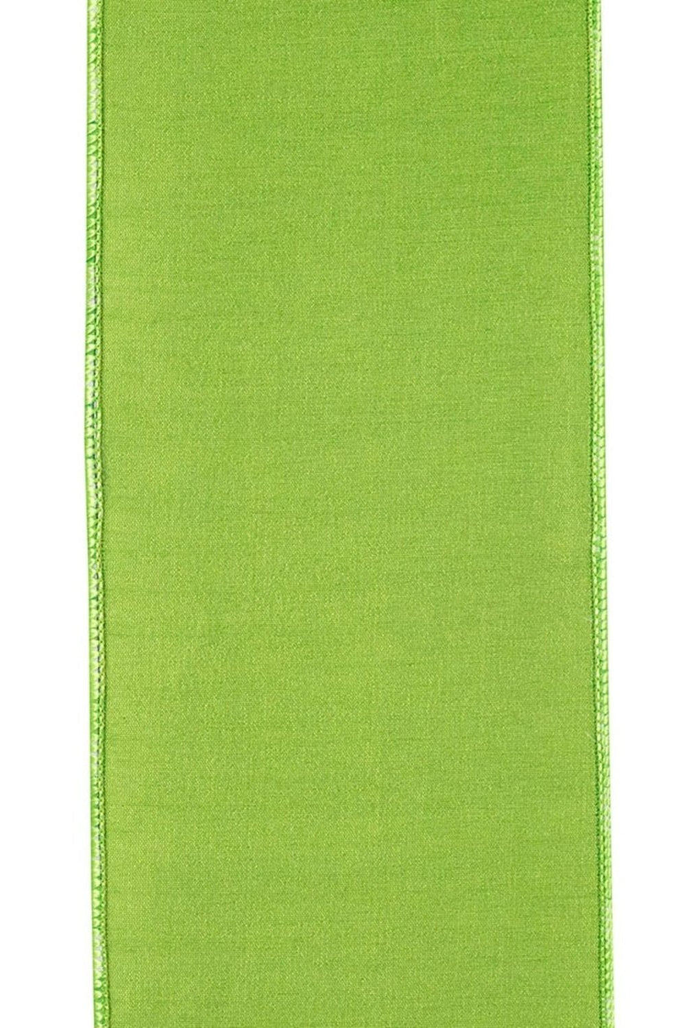Shop For 4in Watercolor Check Dupioni Ribbon: Green (10 Yards)