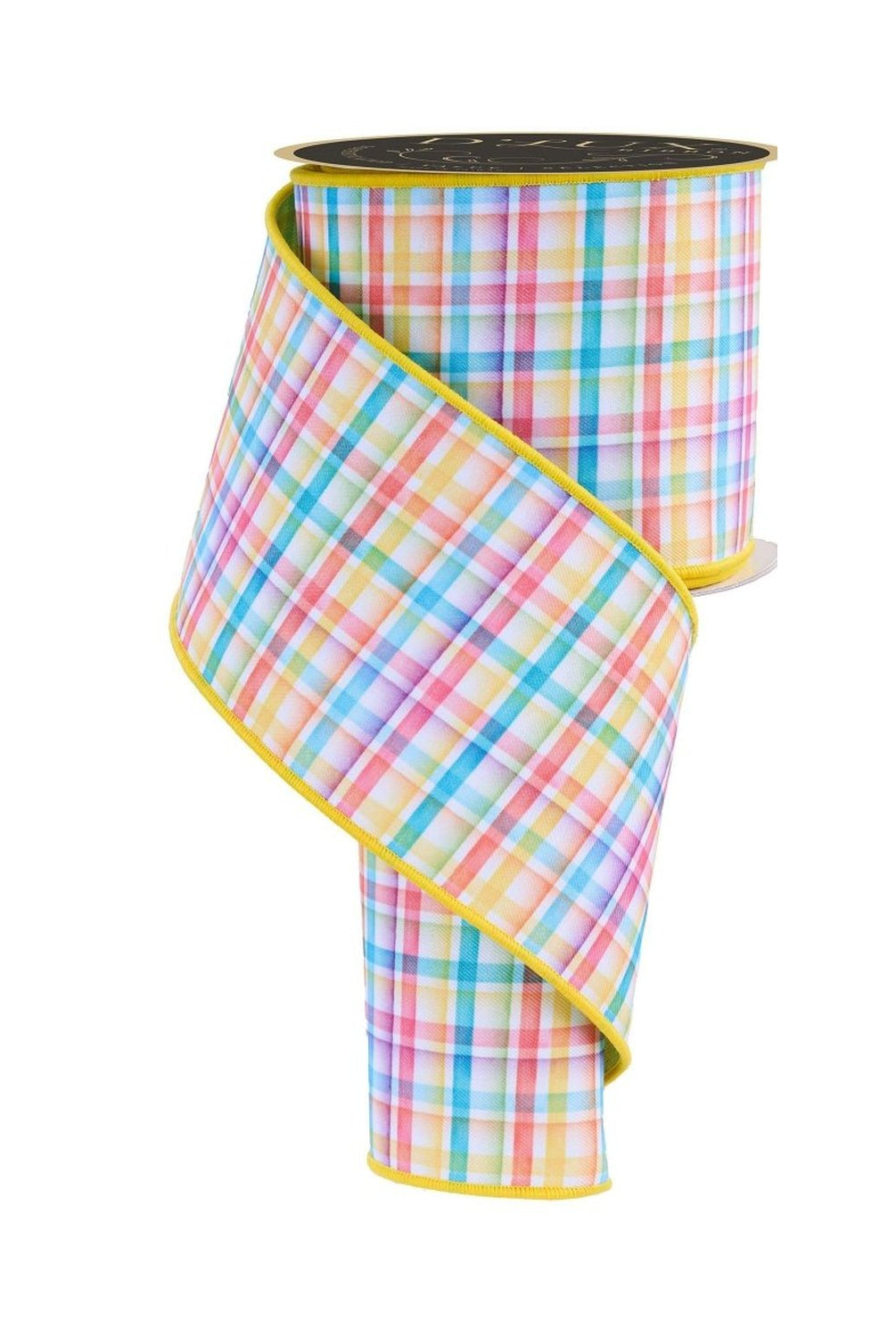 Shop For 4in Watercolor Plaid Fused Ribbon: Multi (10 Yards)
