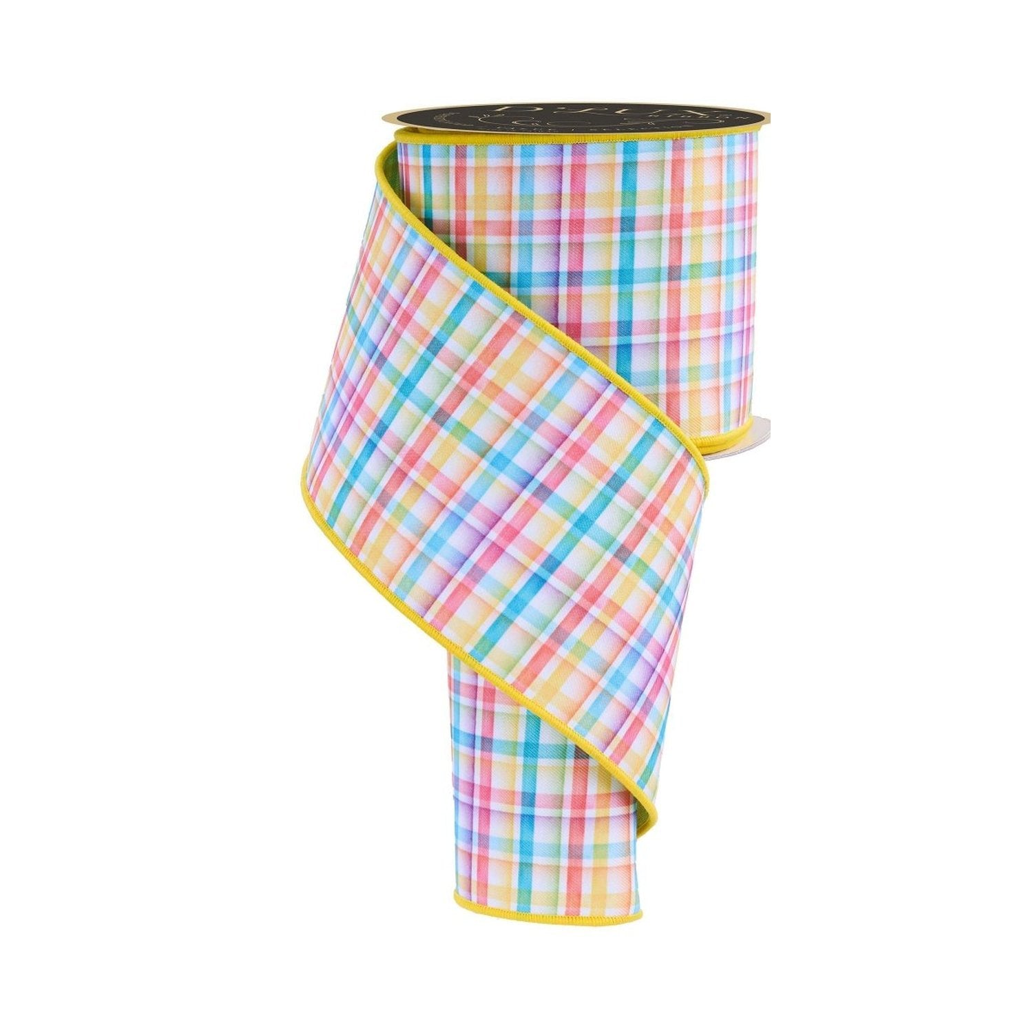 Shop For 4in Watercolor Plaid Fused Ribbon: Multi (10 Yards)