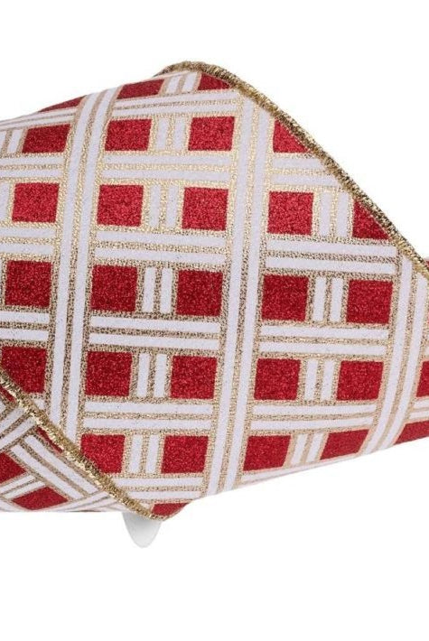 Shop For 4in Woven Stripes Ribbon: Red (10 Yards)