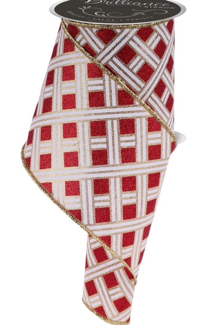 Shop For 4in Woven Stripes Ribbon: Red (10 Yards)