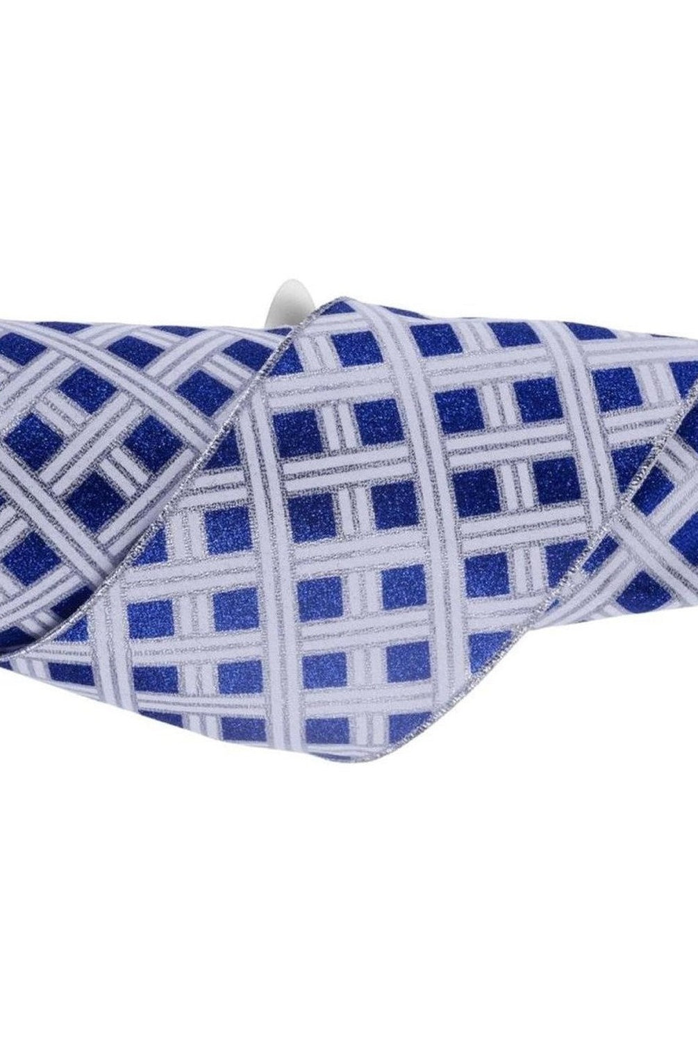 4in Woven Stripes Ribbon: Royal Blue (10 Yards)