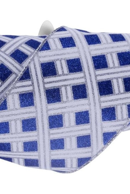 Shop For 4in Woven Stripes Ribbon: Royal Blue (10 Yards)