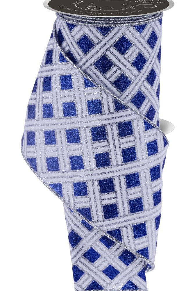 Shop For 4in Woven Stripes Ribbon: Royal Blue (10 Yards)