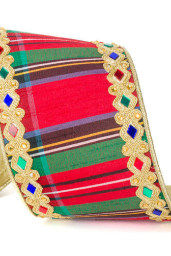 Shop For 4inch Multicolor Traditional Plaid Ribbon (10 Yards)