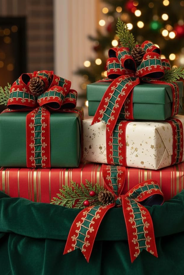 Shop For 4inch Velvet Embroidered Nutcracker Coat Ribbon (5 Yards)