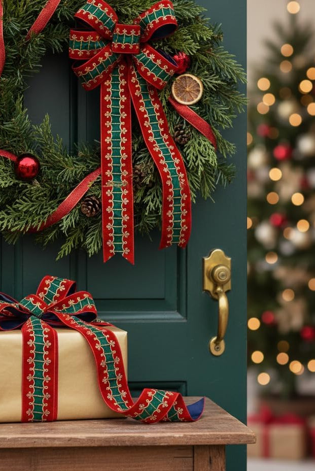 Shop For 4inch Velvet Embroidered Nutcracker Coat Ribbon (5 Yards)
