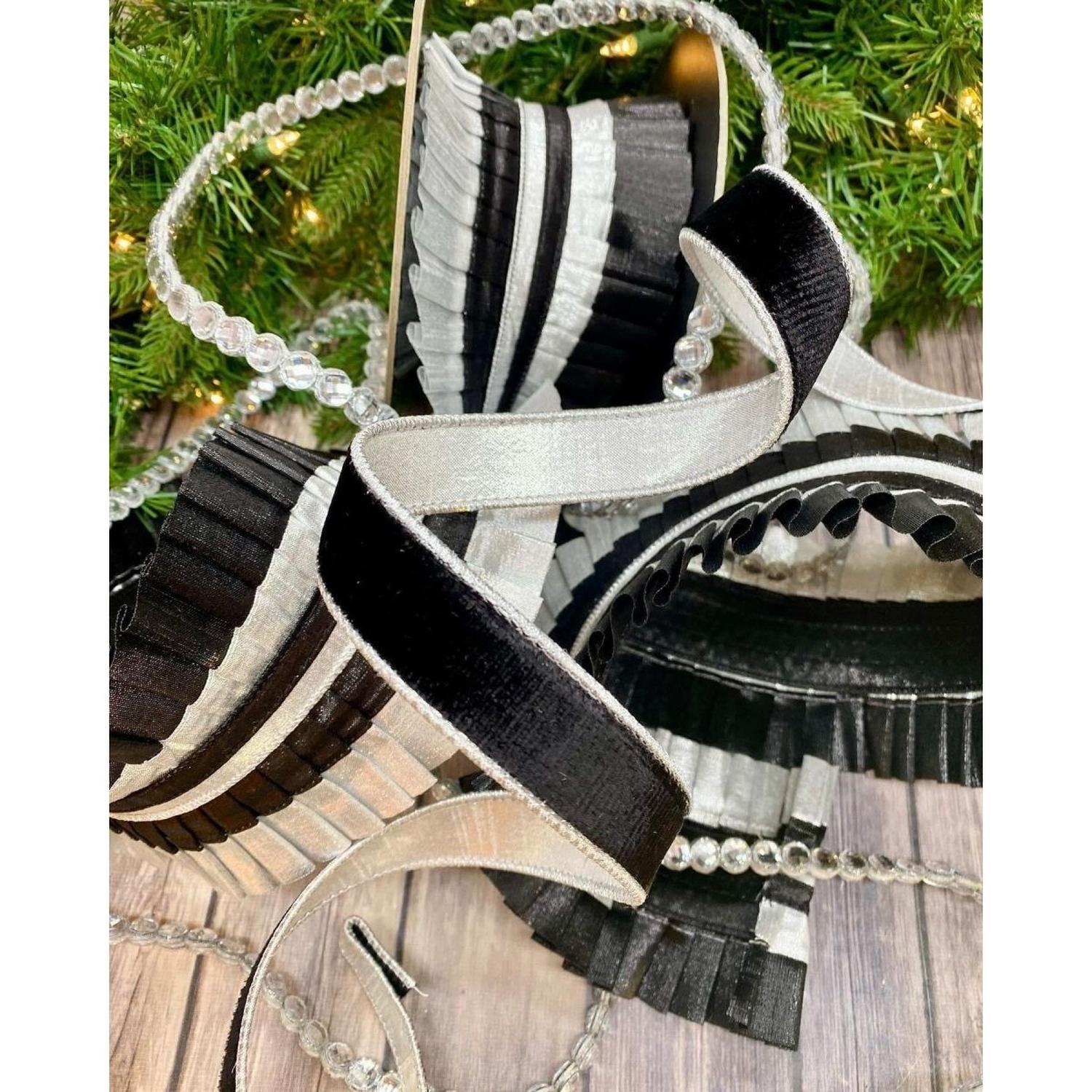 Shop For .5" Crown Jewel Garland Ribbon: Crystal (10 Yards) at Michelle's aDOORable Creations