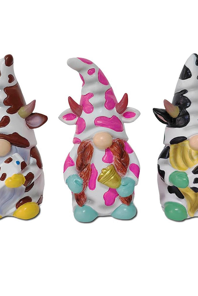 Shop For 5" Endearing Cow Gnome Mini Statue (Set of 3)