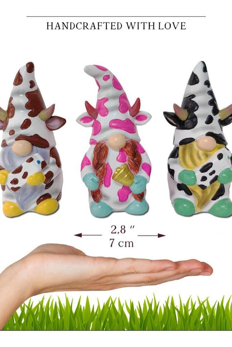 Shop For 5" Endearing Cow Gnome Mini Statue (Set of 3)