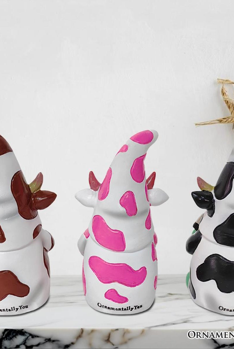 Shop For 5" Endearing Cow Gnome Mini Statue (Set of 3)