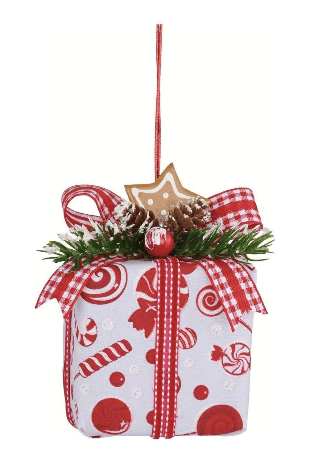 5" Gingerbread Gift Box Ornament