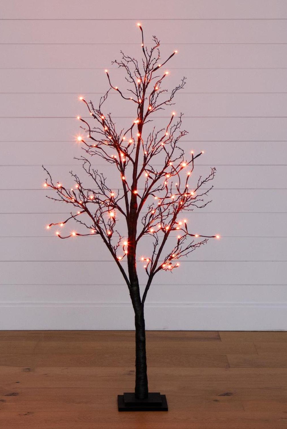 5’ LED Halloween Deluxe Black Twig Artificial Tree