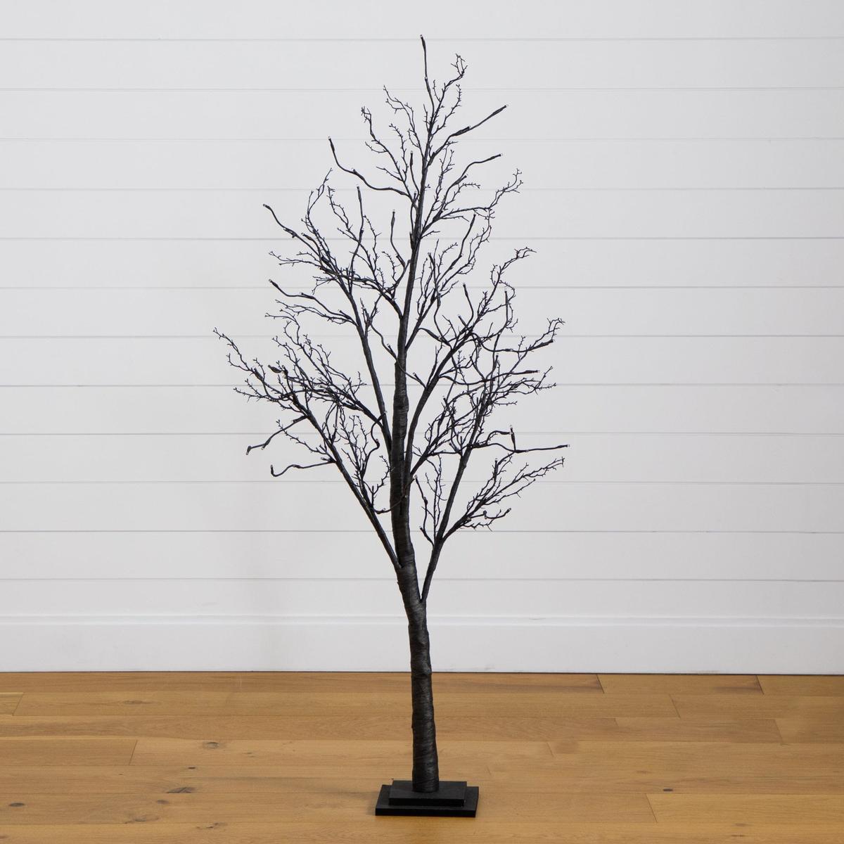 Shop For 5’ LED Halloween Deluxe Black Twig Artificial Tree
