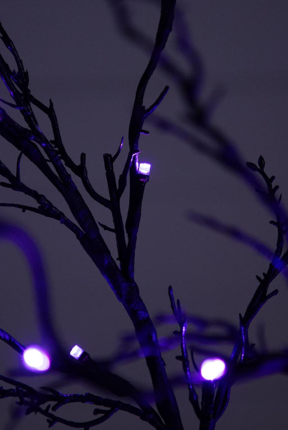 5’ LED Halloween Deluxe Black Twig Artificial Tree