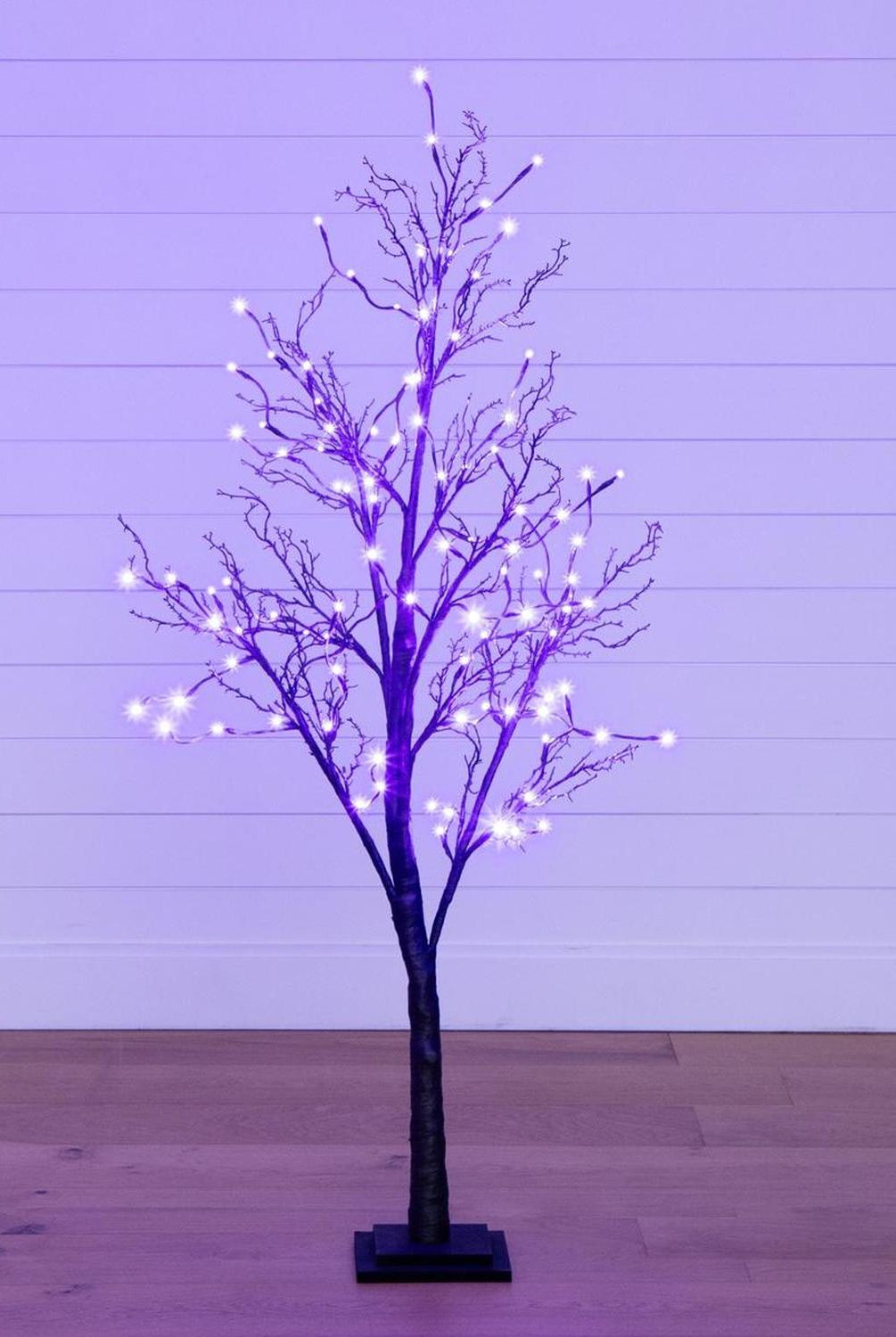 5’ LED Halloween Deluxe Black Twig Artificial Tree