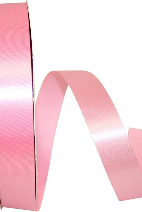 Shop For 5 Lustre Satin Ribbon Non Wired: Pink (100 Yards)