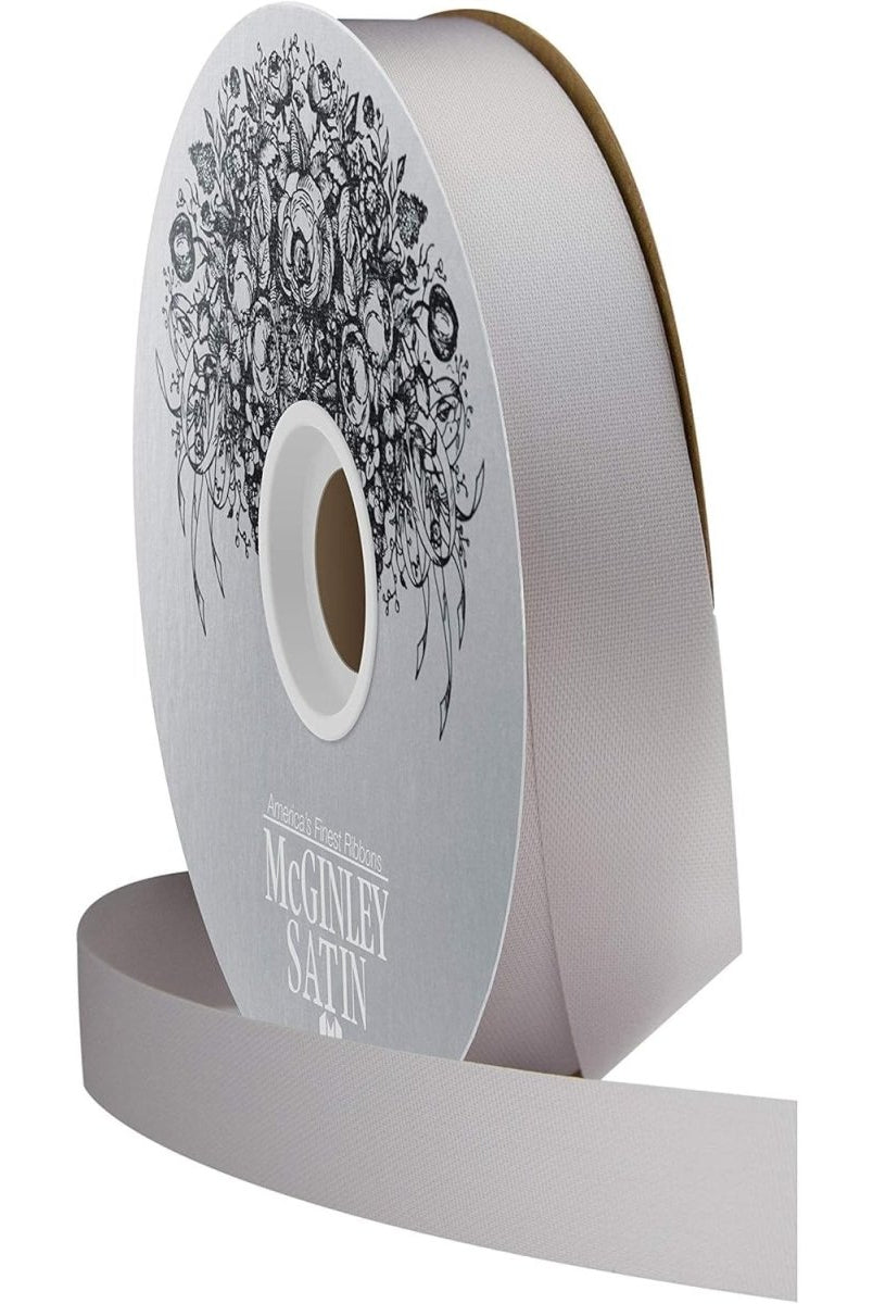 Shop For 5 Lustre Satin Ribbon Non Wired: Silver Gray (100 Yards)