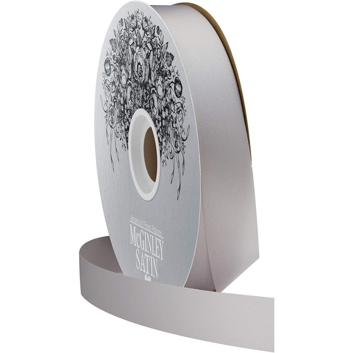Shop For 5 Lustre Satin Ribbon Non Wired: Silver Gray (100 Yards)