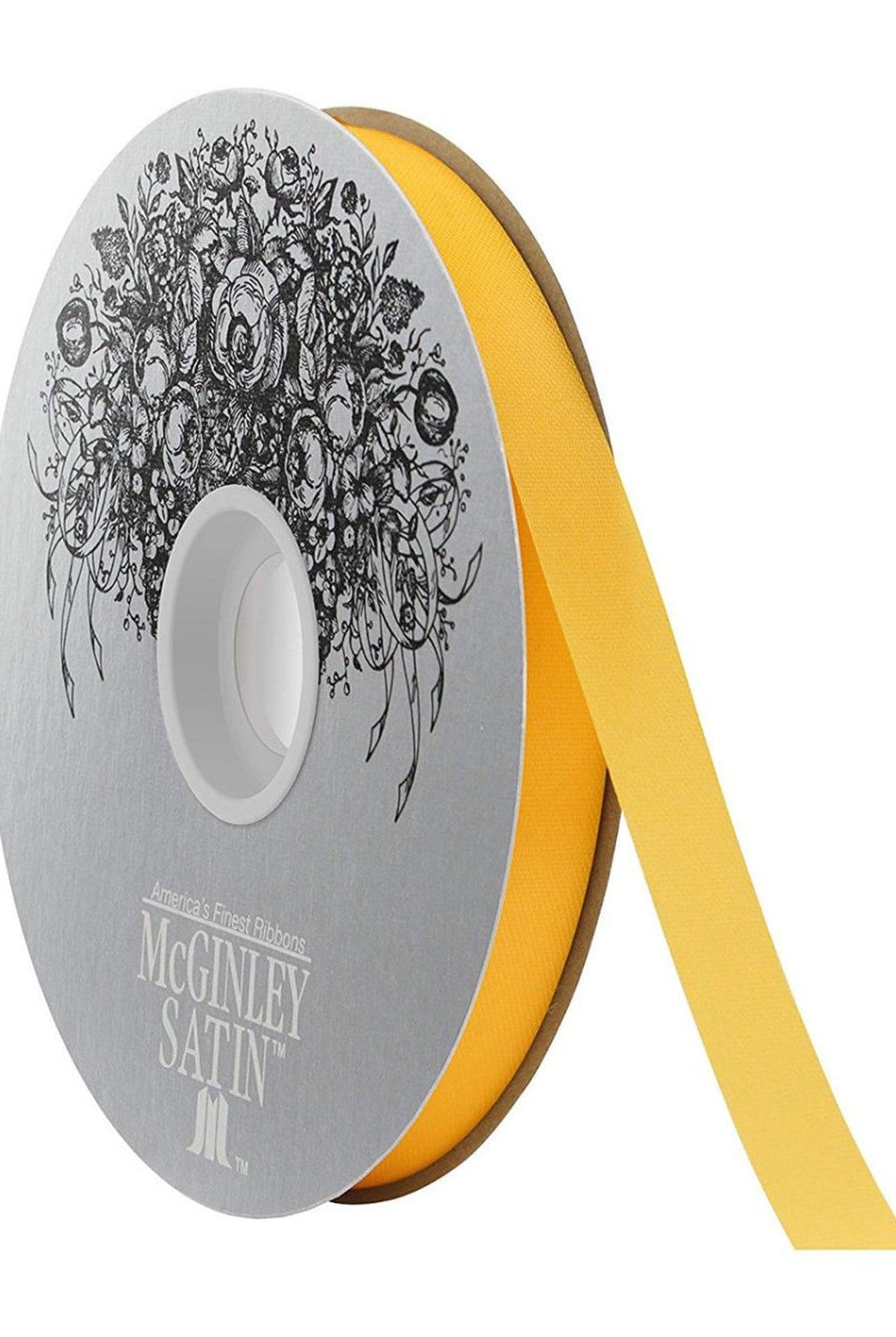 Shop For 5 McGinley Satin Acetate Ribbon Non Wired: Golden Yellow (100 Yards)