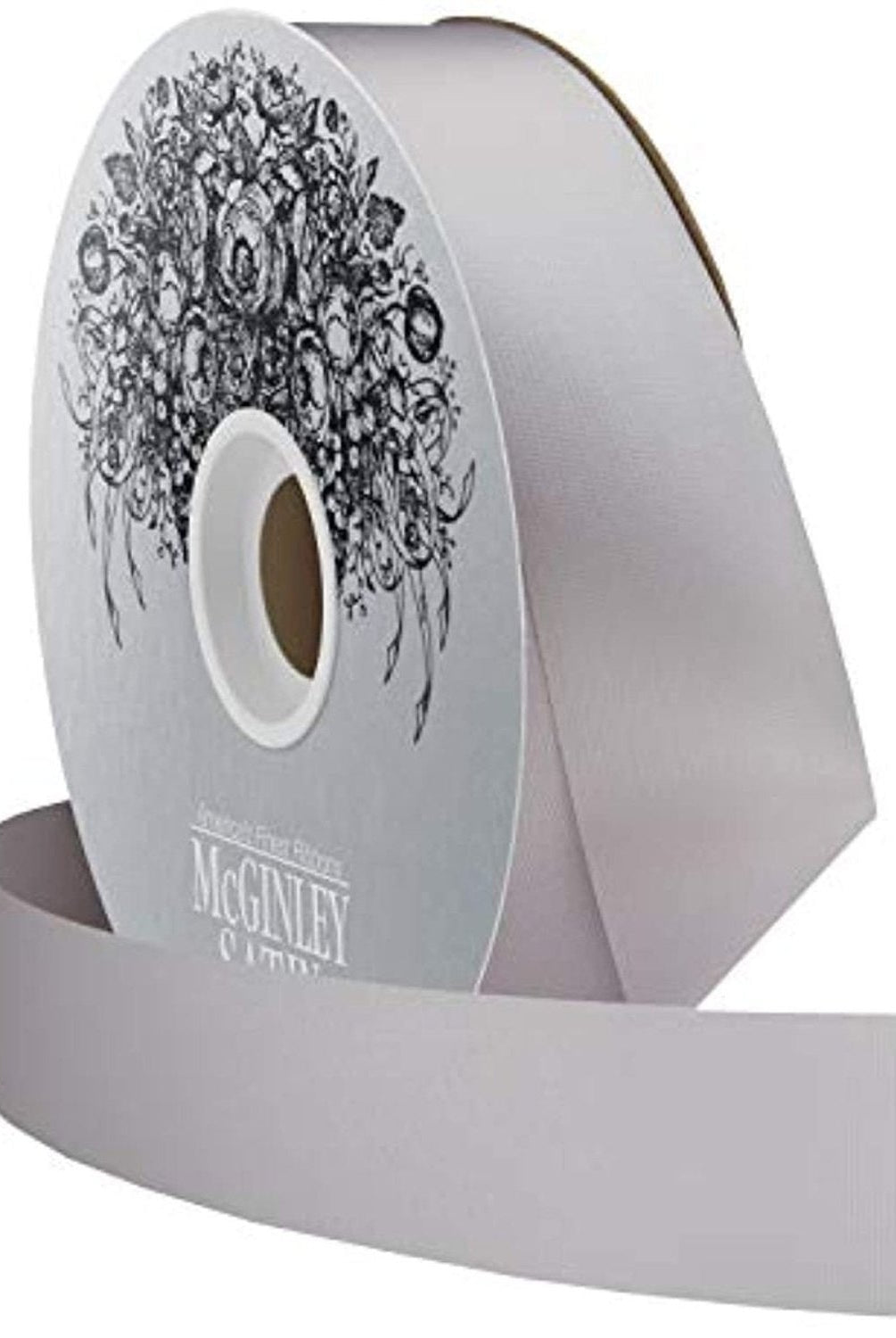 Shop For 5 McGinley Satin Acetate Ribbon Non Wired: Silver Grey (100 Yards)