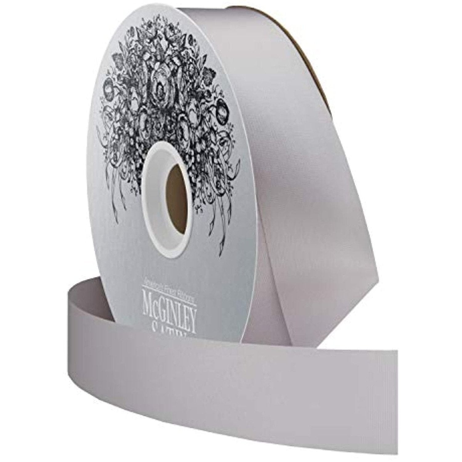 Shop For 5 McGinley Satin Acetate Ribbon Non Wired: Silver Grey (100 Yards)