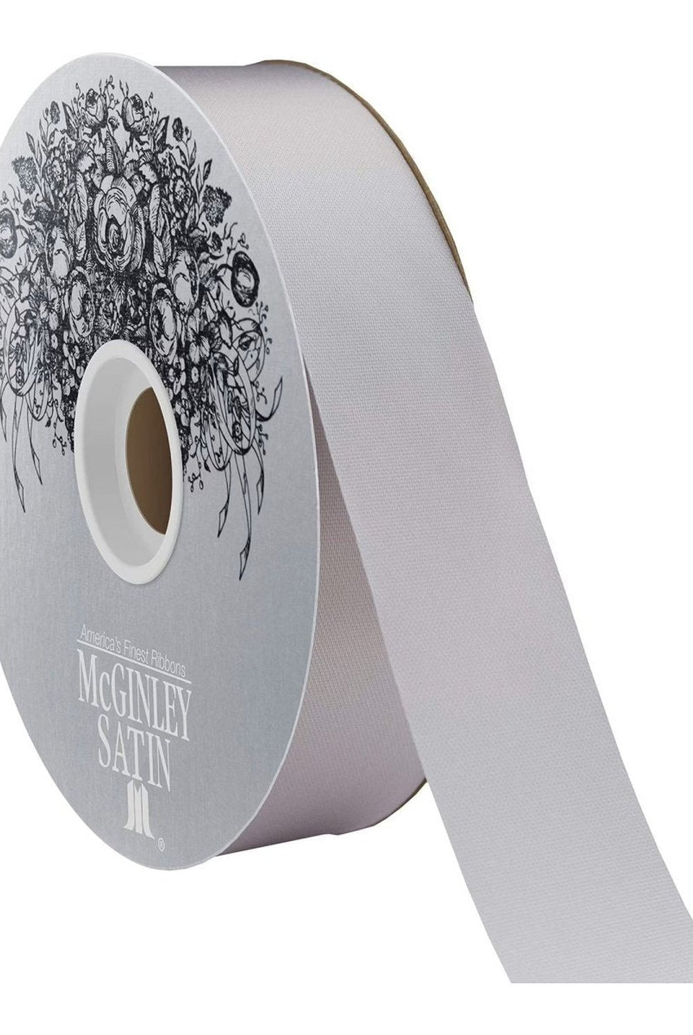Shop For 5 McGinley Satin Acetate Ribbon Non Wired: Silver Grey (100 Yards)