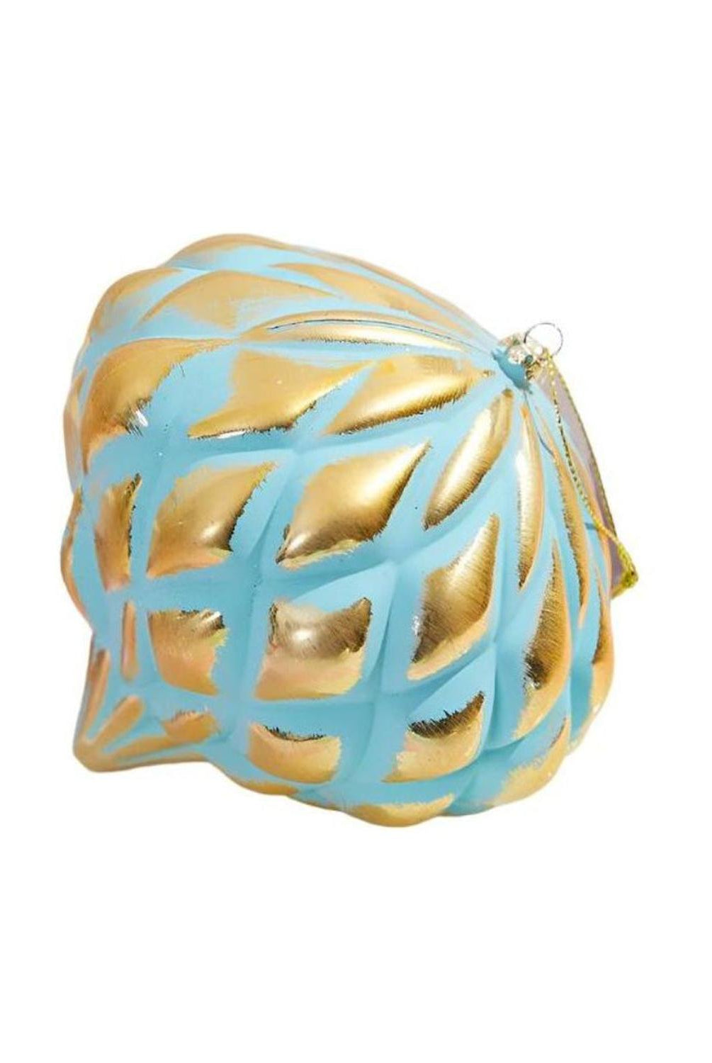 5” Mint Green & Gold Onion Ornament