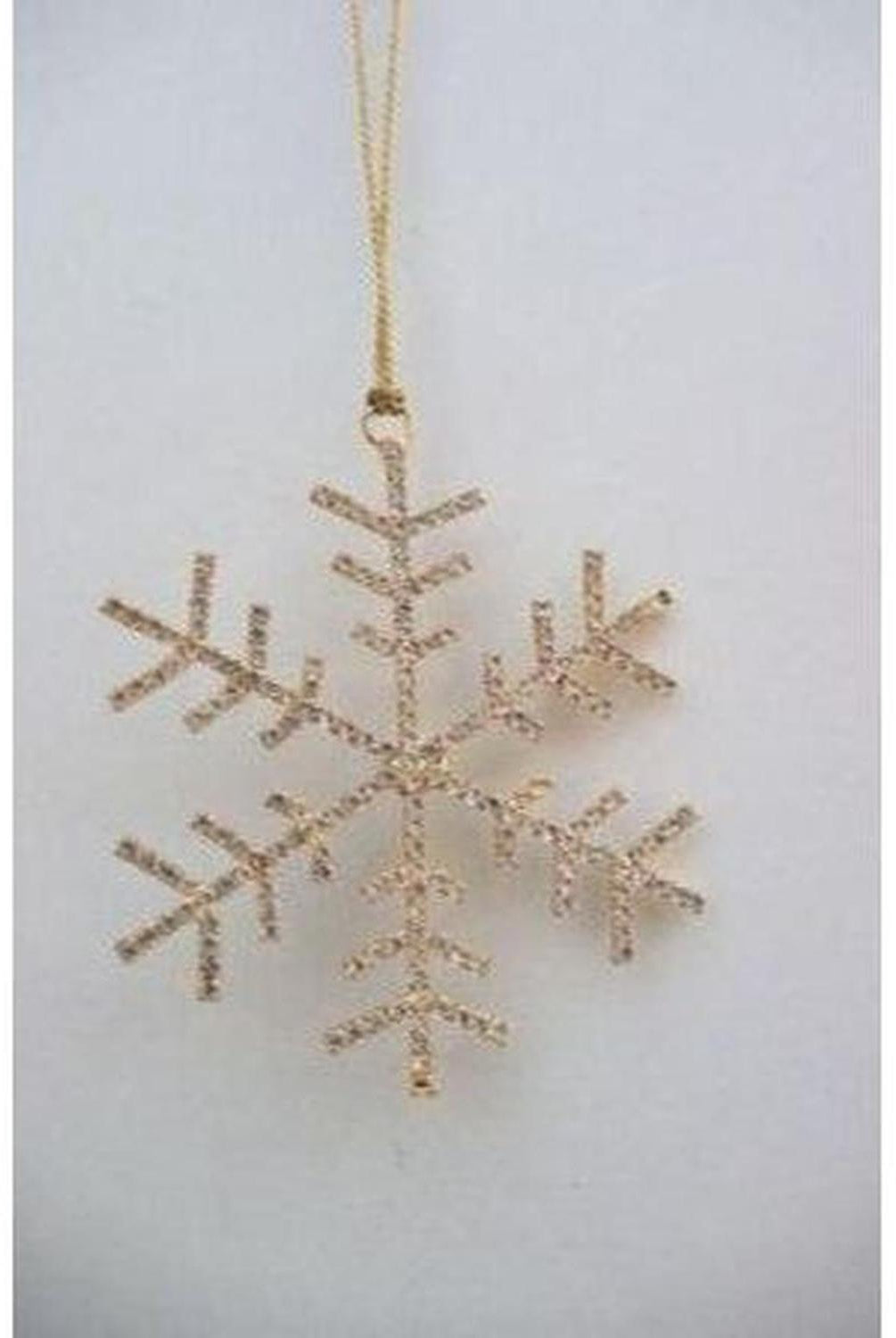 5" Petite Jewel Snowflake Ornament: Gold