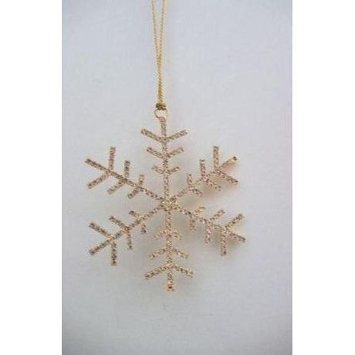 Shop For 5" Petite Jewel Snowflake Ornament: Gold