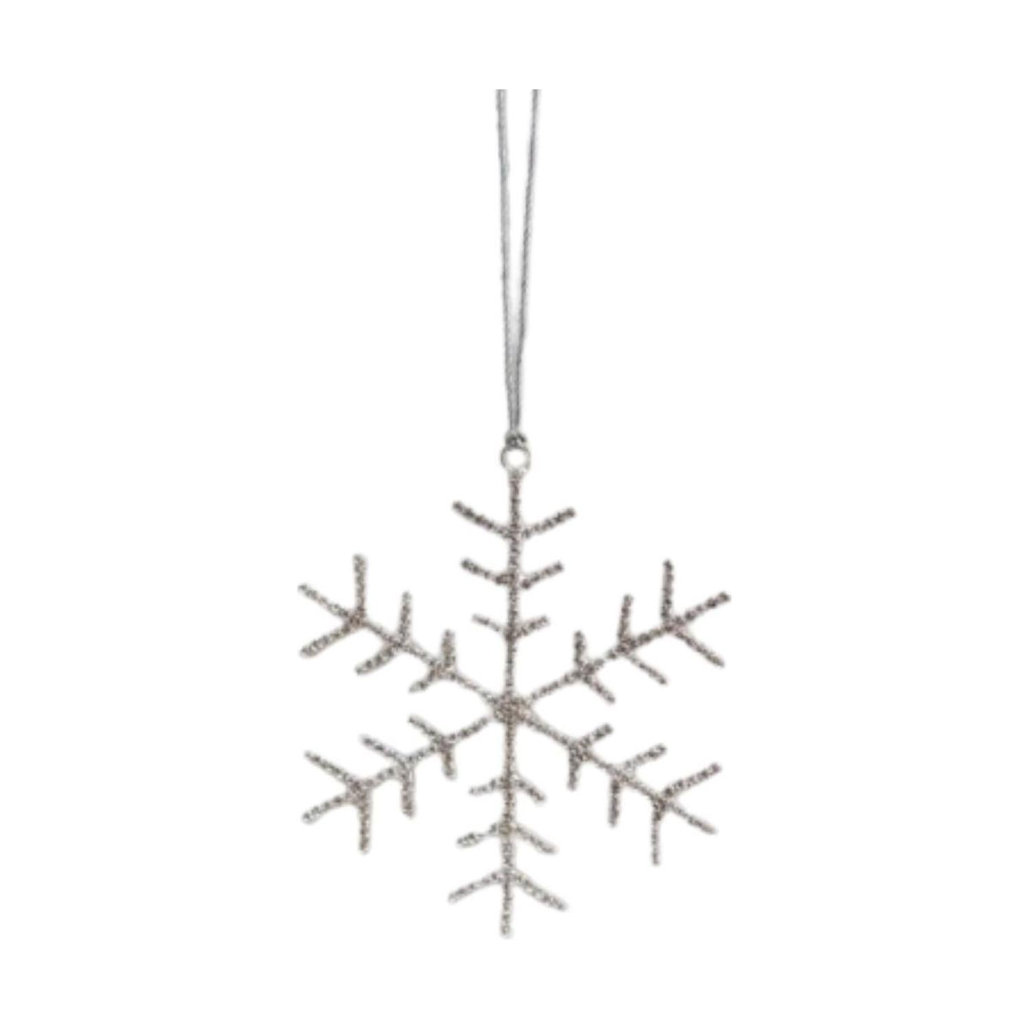 Shop For 5" Petite Jewel Snowflake Ornament: Silver