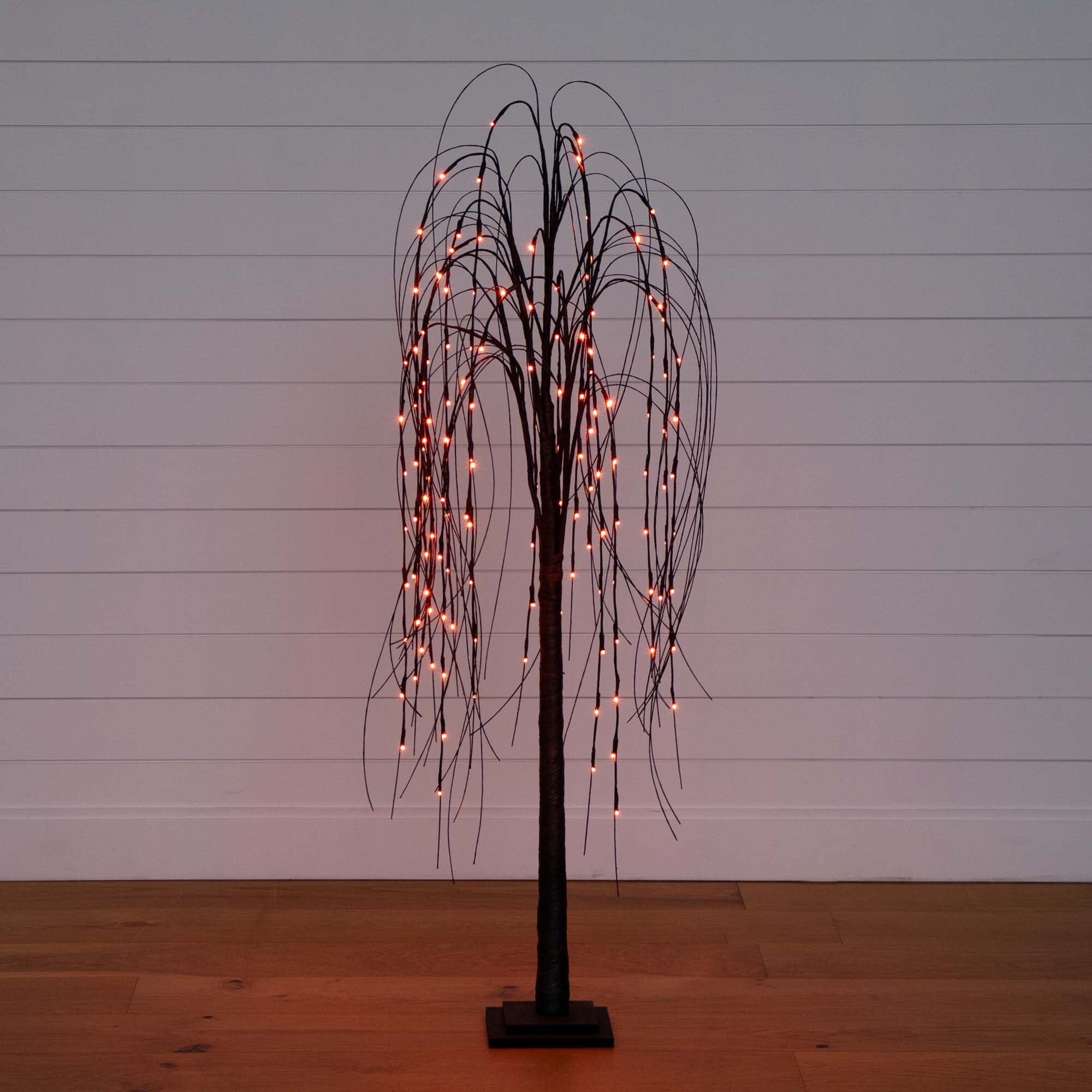 Shop For 5’ Pre - Lit Halloween Black Willow Artificial Fall Tree